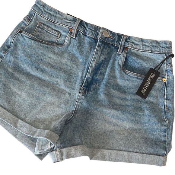 Blank NYC The Perry Denim Mom Denim Jean Shorts Size 31 NWT - Picture 1 of 10